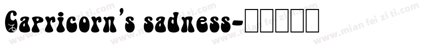 Capricorn’s sadness字体转换